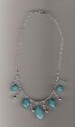 Turquoise and &quot;silver&quot; necklace
