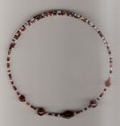 SOLD Choker style necklet with brown tiger bicone focal bead.