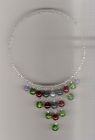 SOLD Choker style necklet with crackle beads.