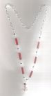 SOLD Red glass and silver necklace