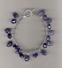 Blue and crystal charm style bracelet.
