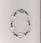 Leaf bracelet with blue.