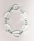Leaf bracelet with green.