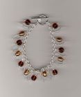 Brown and clear charm style bracelet